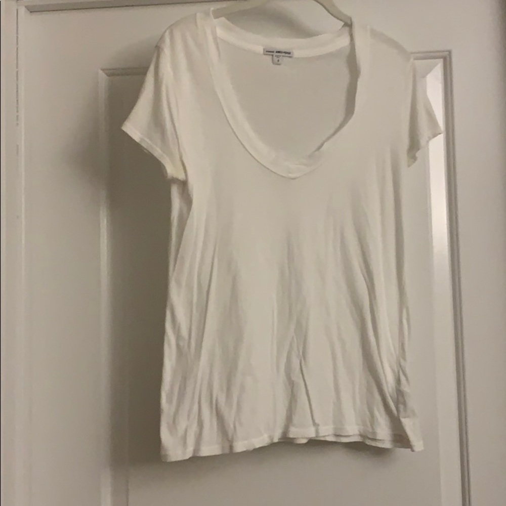 high end comfy white tee